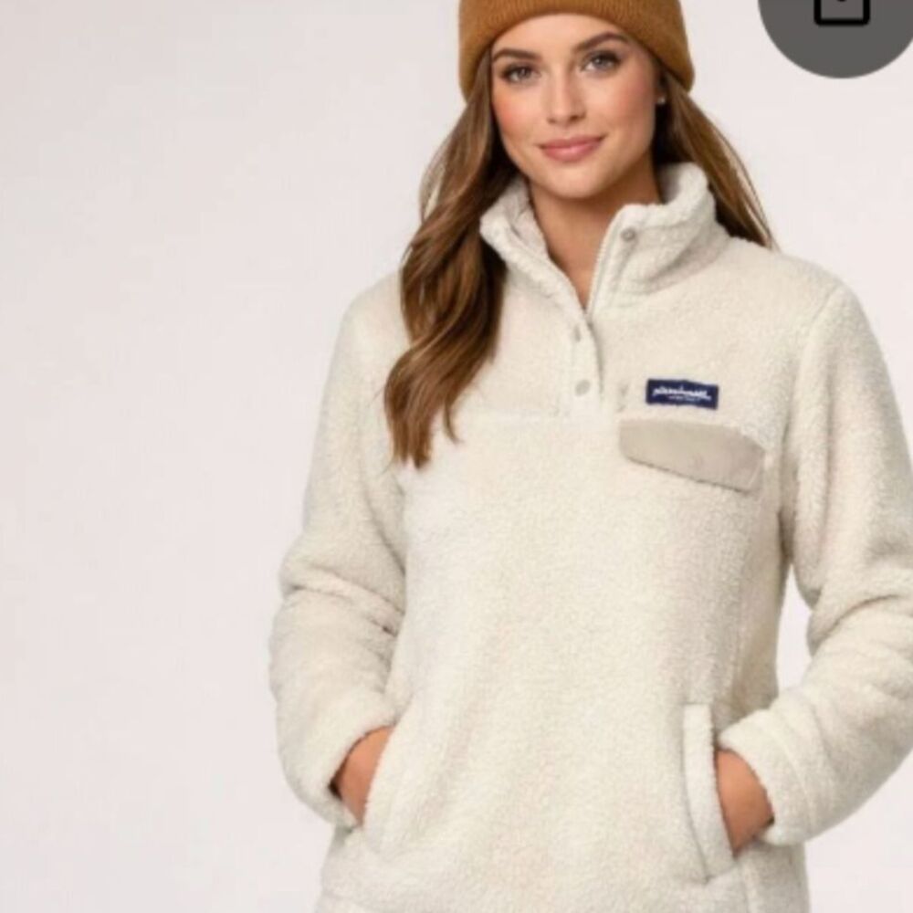 Patagonia Re-Tool Snap-T Fleece Pullover Womens XS Cream Off White Pile Jacket
